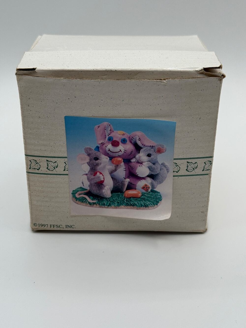 Charming Tails No Thanks I'm Stuffed 88/603 Bunny Mice Figurine NOS Box 1997